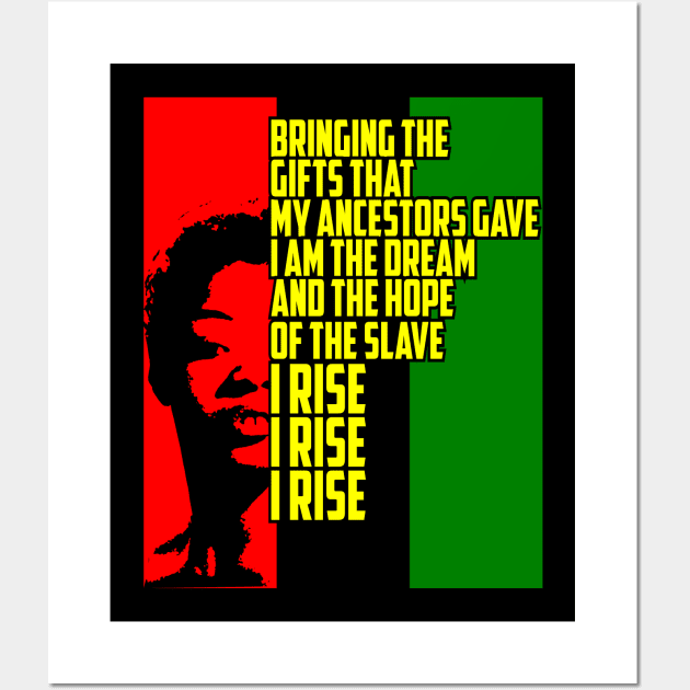 I Rise poem by Maya Angelou Wall Art by Geoji 